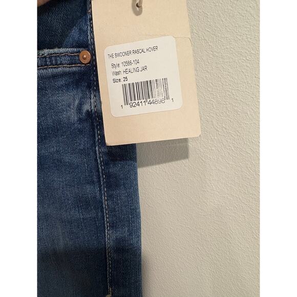 NWT Mother The Swooner Rascal Hover Straight Jeans Healing Jar Women's Size 25 - Picture 6 of 8